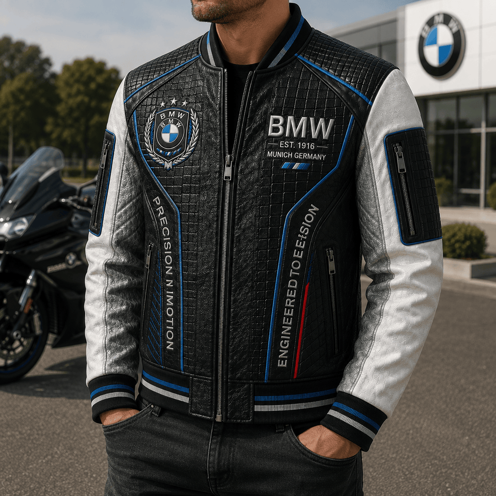Premium BW Leather Zipper Jacket TNSM