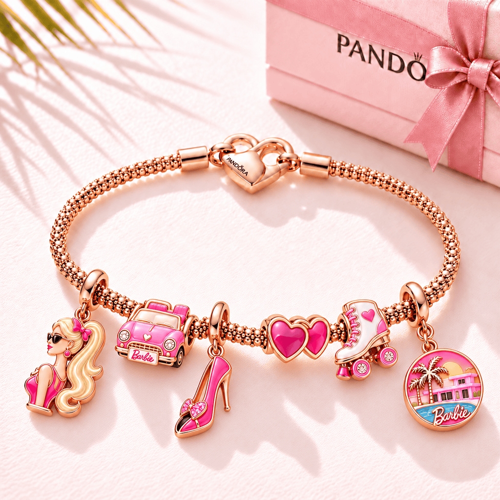 BBDL Rose Gold Charm Bracelet Set TTTT