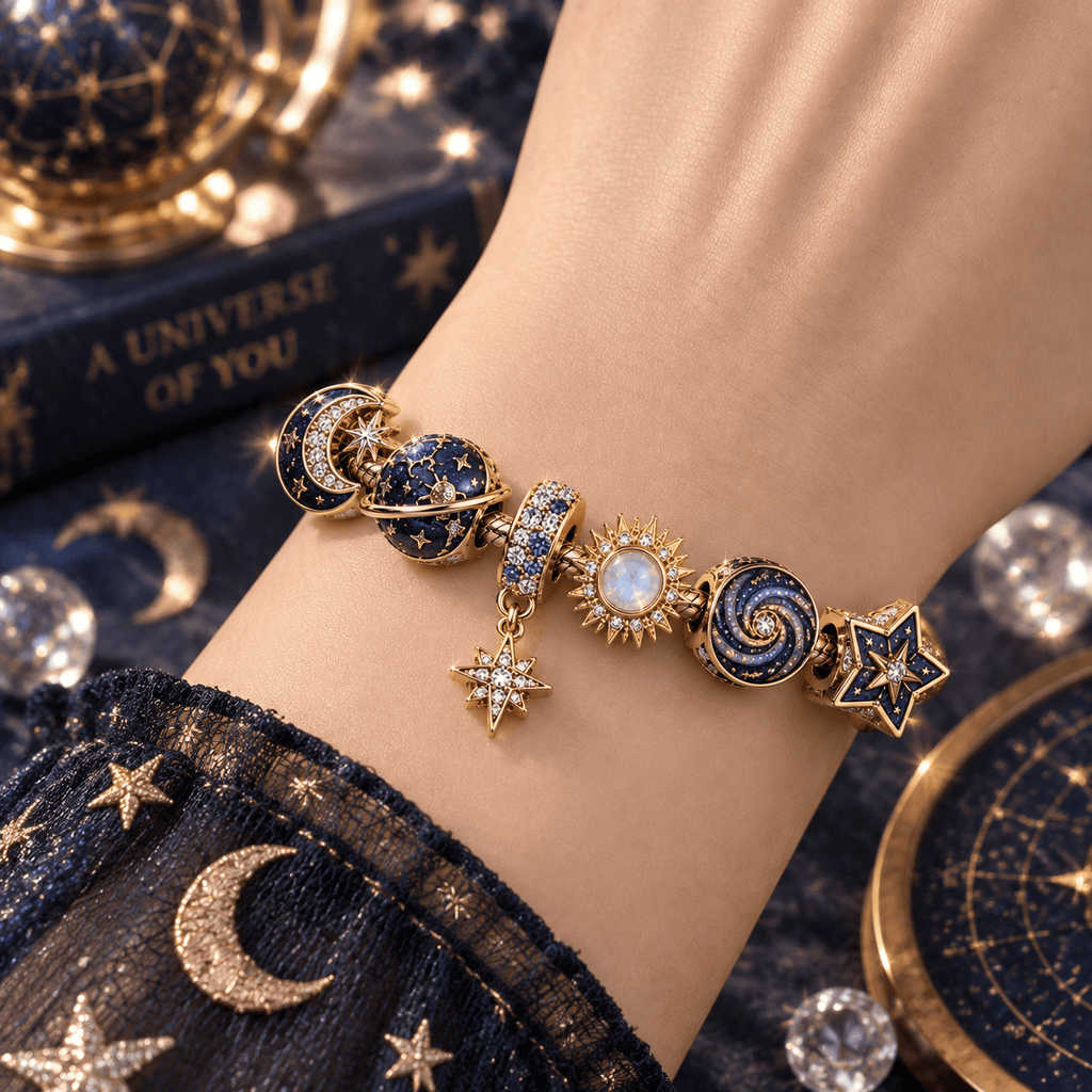 GLX Gold Charm Bracelet Set PTT